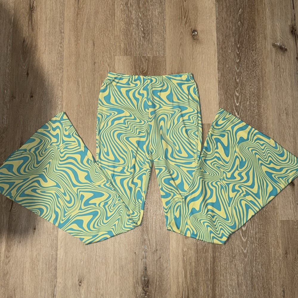 Funky Rave Patterned Flare Pants - Picture 2 of 5